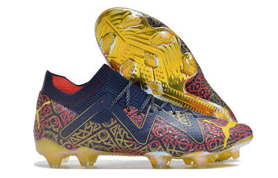 Puma Future Ultimate FG Low-Tops Football Boots - Blue/Red/Gold