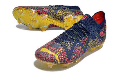 Puma Future Ultimate FG Low-Tops Football Boots - Blue/Red/Gold