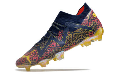 Puma Future Ultimate FG Low-Tops Football Boots - Blue/Red/Gold