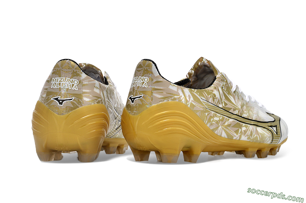 Mizuno Morelia Alpha Made in Japan FG Low-Tops Football Boots - White/Black/Gold 6