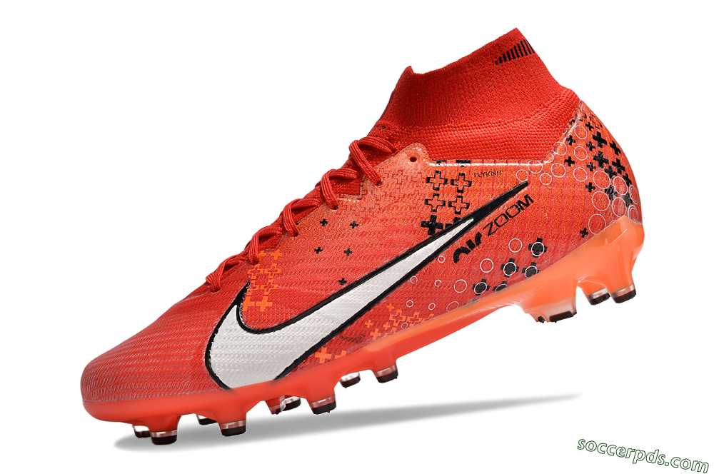 Nike Air Zoom Mercurial Superfly 9 Elite AG High-Tops Football Boots - Red/White/Black 5