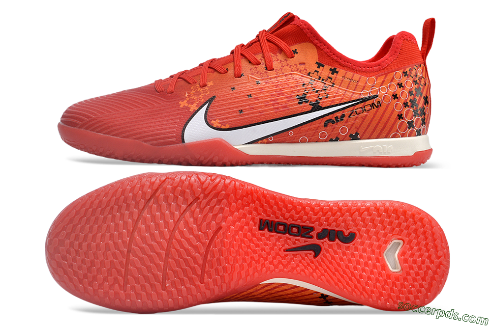 Nike Air Zoom Mercurial Vapor 15 Pro IC Low-Tops Football Shoes - Red/White/Black 0