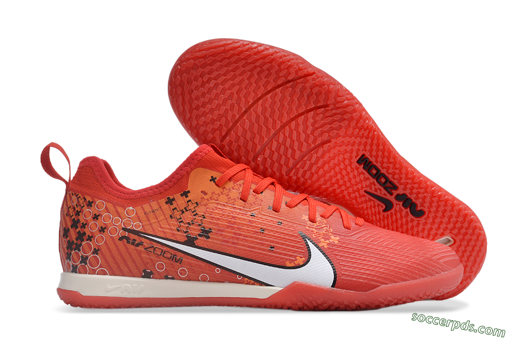 Nike Air Zoom Mercurial Vapor 15 Pro IC Low-Tops Football Shoes - Red/White/Black 1