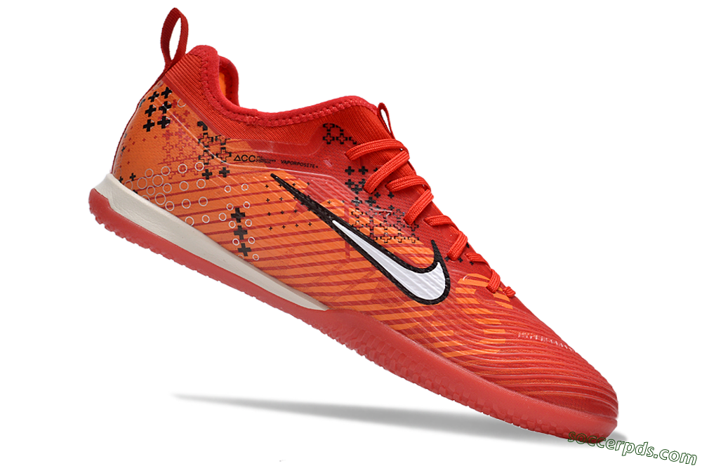 Nike Air Zoom Mercurial Vapor 15 Pro IC Low-Tops Football Shoes - Red/White/Black 4