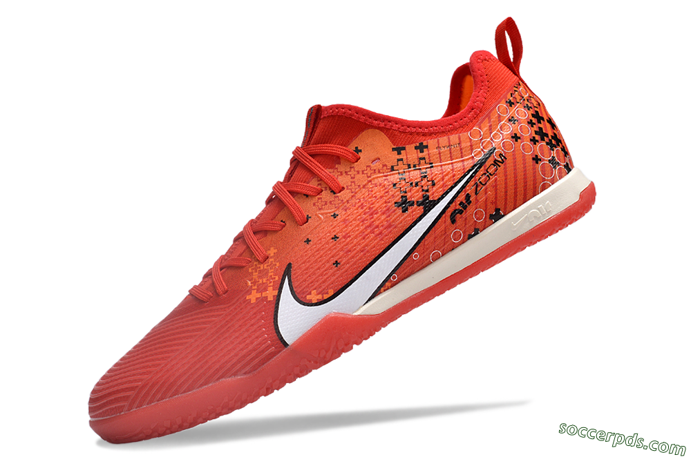 Nike Air Zoom Mercurial Vapor 15 Pro IC Low-Tops Football Shoes - Red/White/Black 5