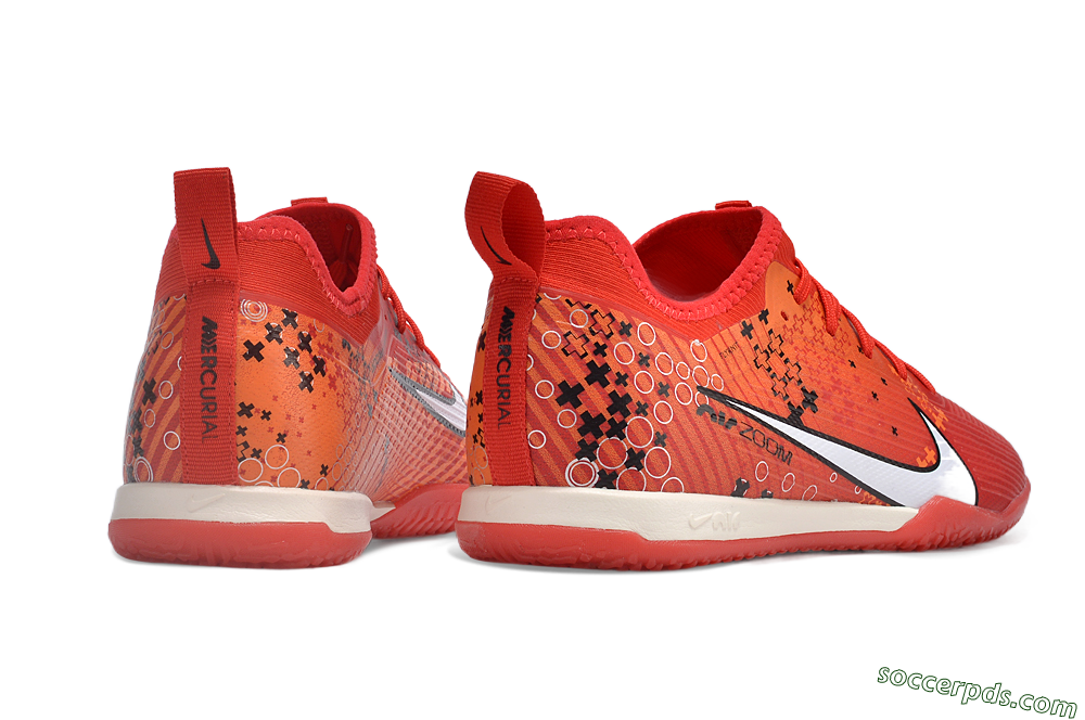Nike Air Zoom Mercurial Vapor 15 Pro IC Low-Tops Football Shoes - Red/White/Black 6