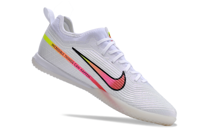 Nike Air Zoom Mercurial Vapor 15 Pro IC Low-Tops Football Shoes - White/Pink/Black/Yellow