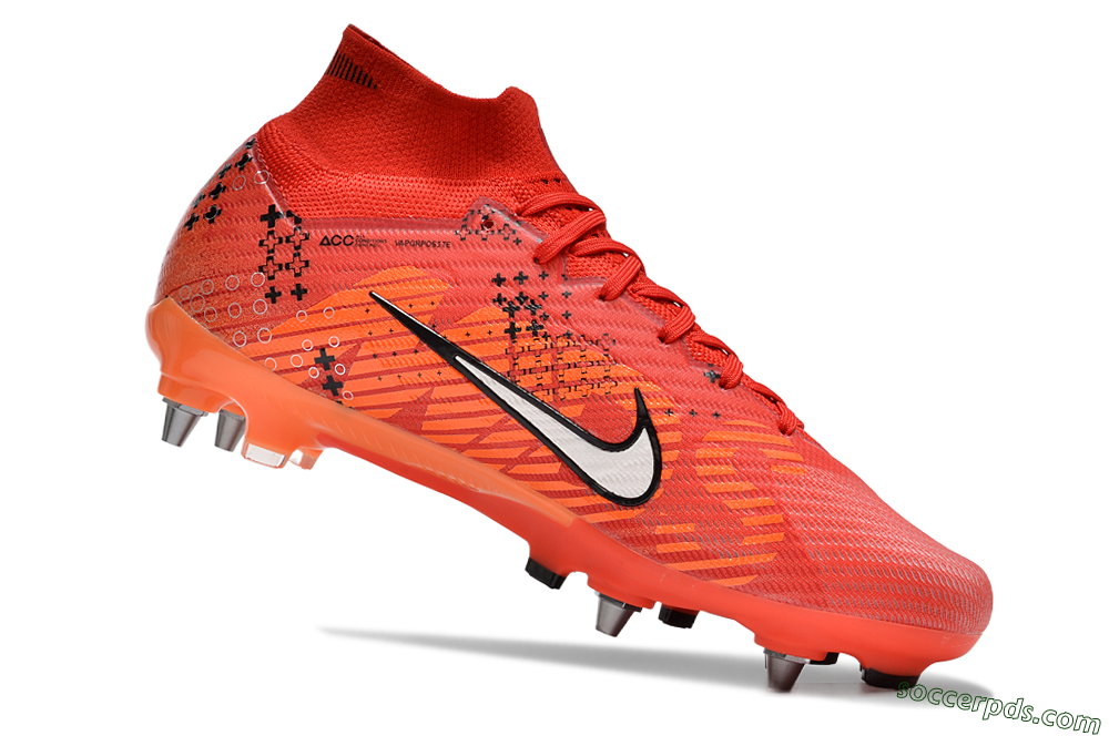 Nike Air Zoom Mercurial Superfly 9 Elite SG High-Tops Football Boots - Red/White/Black 4