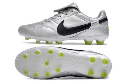 Nike The Premier 3 FG Low-Tops Football Boots - Silver/Black/Yellow