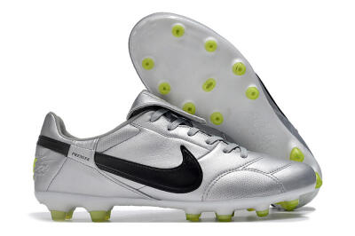 Nike The Premier 3 FG Low-Tops Football Boots - Silver/Black/Yellow