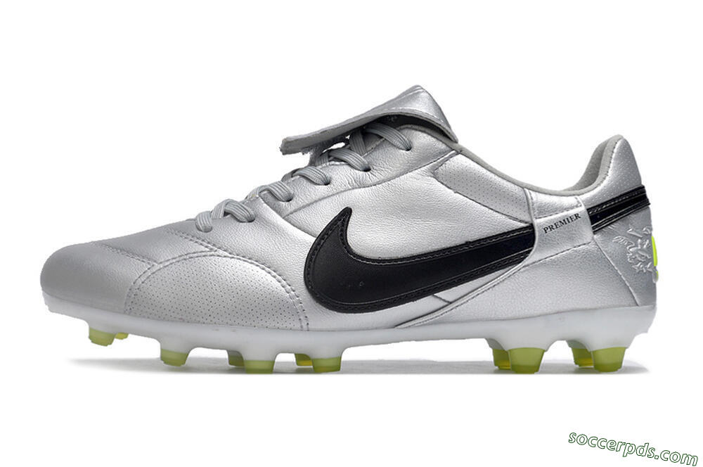 Nike The Premier 3 FG Low-Tops Football Boots - Silver/Black/Yellow 2