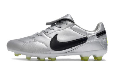 Nike The Premier 3 FG Low-Tops Football Boots - Silver/Black/Yellow