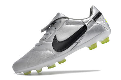 Nike The Premier 3 FG Low-Tops Football Boots - Silver/Black/Yellow