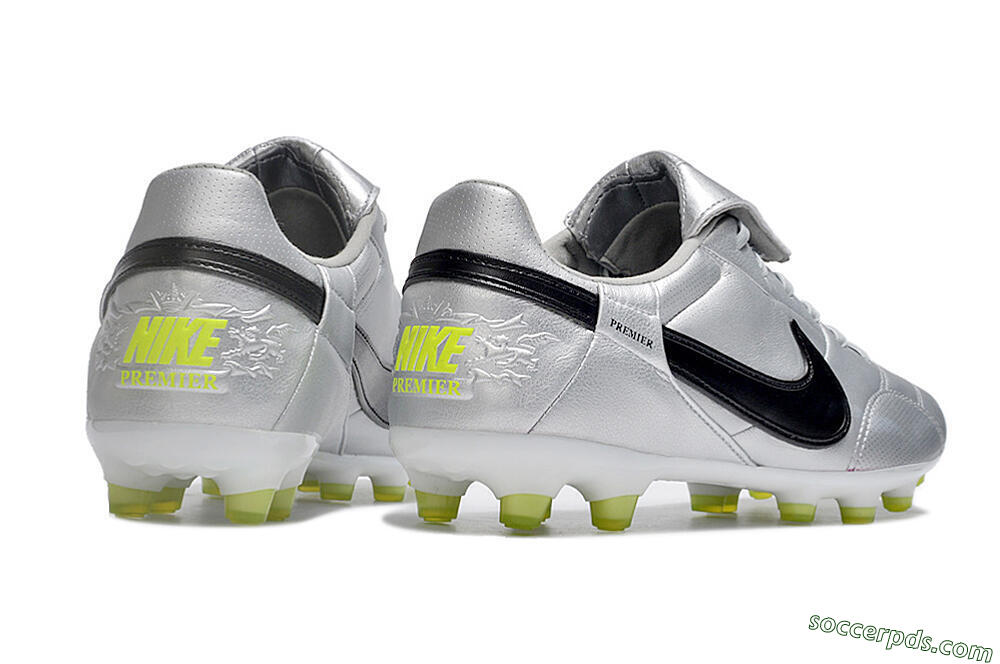 Nike The Premier 3 FG Low-Tops Football Boots - Silver/Black/Yellow 6
