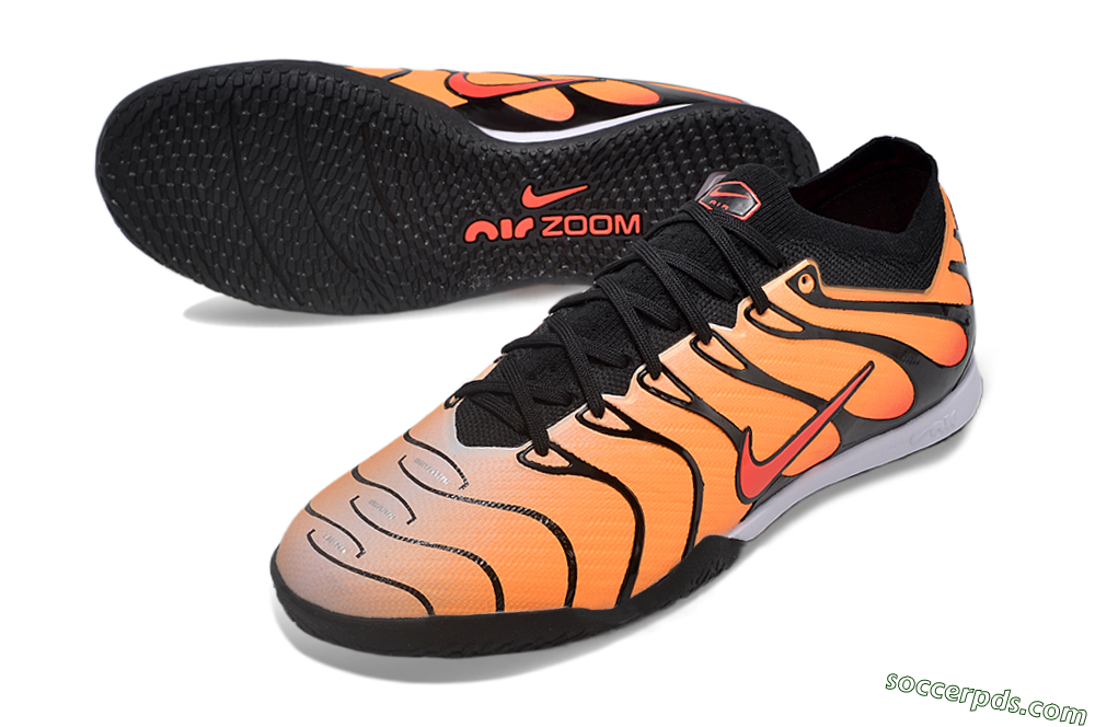 Nike Air Zoom Mercurial Vapor 15 Elite IC Low-Tops Football Shoes - Yellow/Black/Red 3
