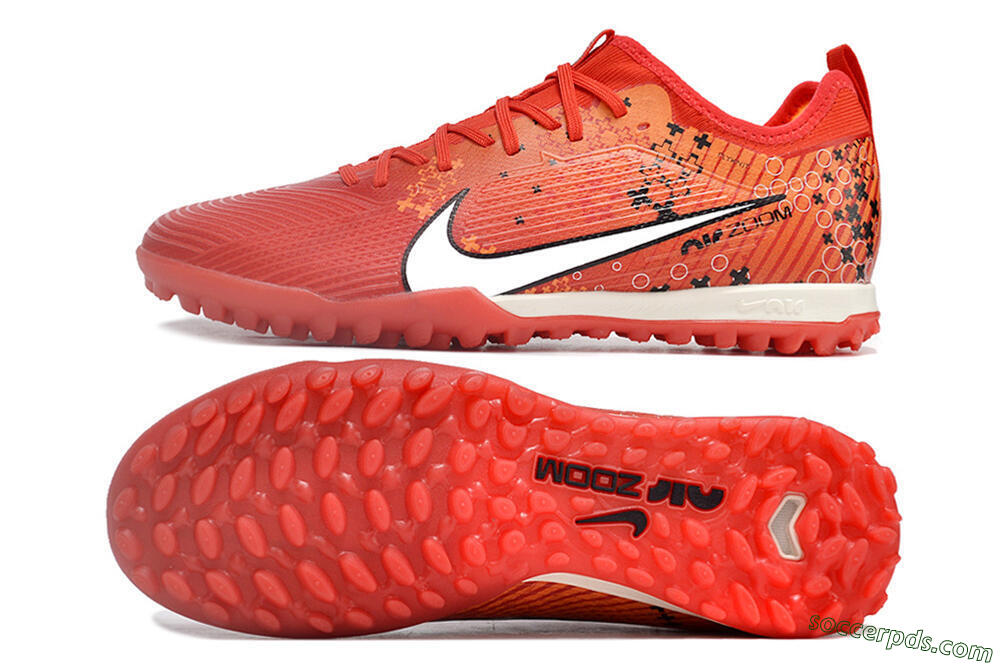 Nike Air Zoom Mercurial Vapor 15 Pro TF Low-Tops Football Shoes - Red/White/Black 0