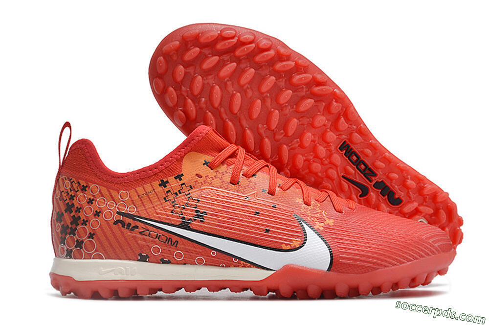 Nike Air Zoom Mercurial Vapor 15 Pro TF Low-Tops Football Shoes - Red/White/Black 1