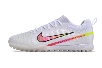 Nike Air Zoom Mercurial Vapor 15 Pro TF Low-Tops Football Shoes - White/Pink/Black/Yellow