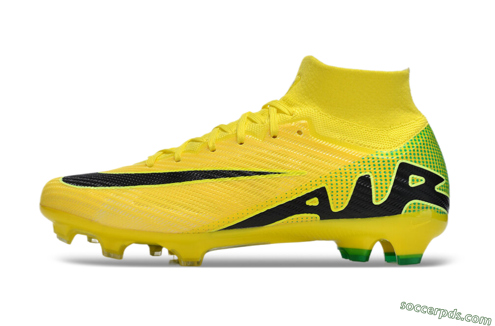 Nike Air Zoom Mercurial Superfly 9 Elite FG High-Tops Football Boots - Yellow/Black/Green 2