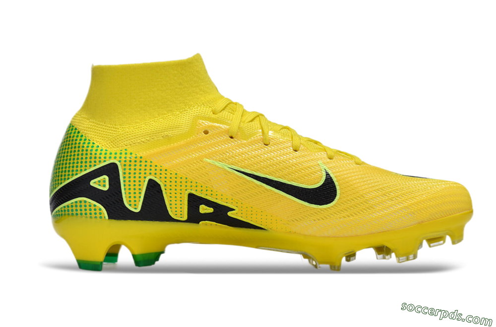 Nike Air Zoom Mercurial Superfly 9 Elite FG High-Tops Football Boots - Yellow/Black/Green 5