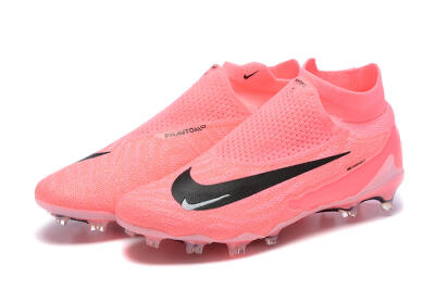 Nike Phantom GX Elite DF Link FG High-Tops Football Boots - Pink/Black/White