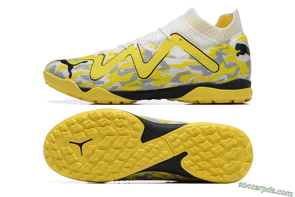 Puma Future Ultimate TF Low-Tops Football Shoes - White/Yellow/Black/Grey 0