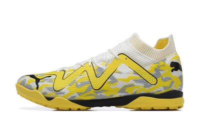 Puma Future Ultimate TF Low-Tops Football Shoes - White/Yellow/Black/Grey