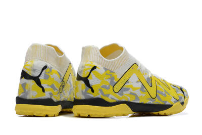 Puma Future Ultimate TF Low-Tops Football Shoes - White/Yellow/Black/Grey
