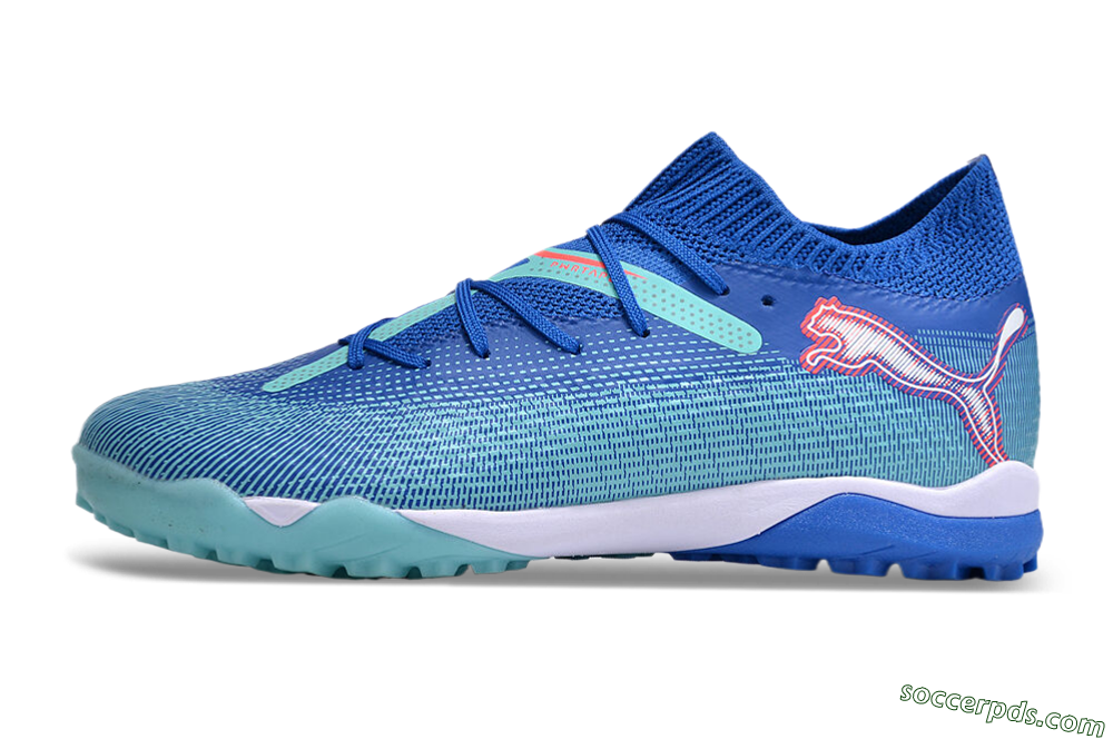 Puma Future Ultimate TF Low-Tops Football Shoes - Blue/Jade/Red 2