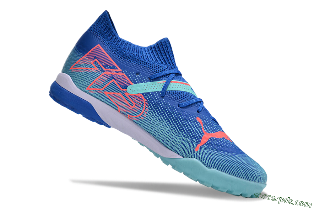 Puma Future Ultimate TF Low-Tops Football Shoes - Blue/Jade/Red 4