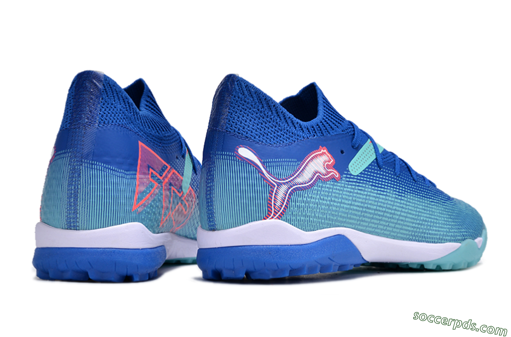 Puma Future Ultimate TF Low-Tops Football Shoes - Blue/Jade/Red 6