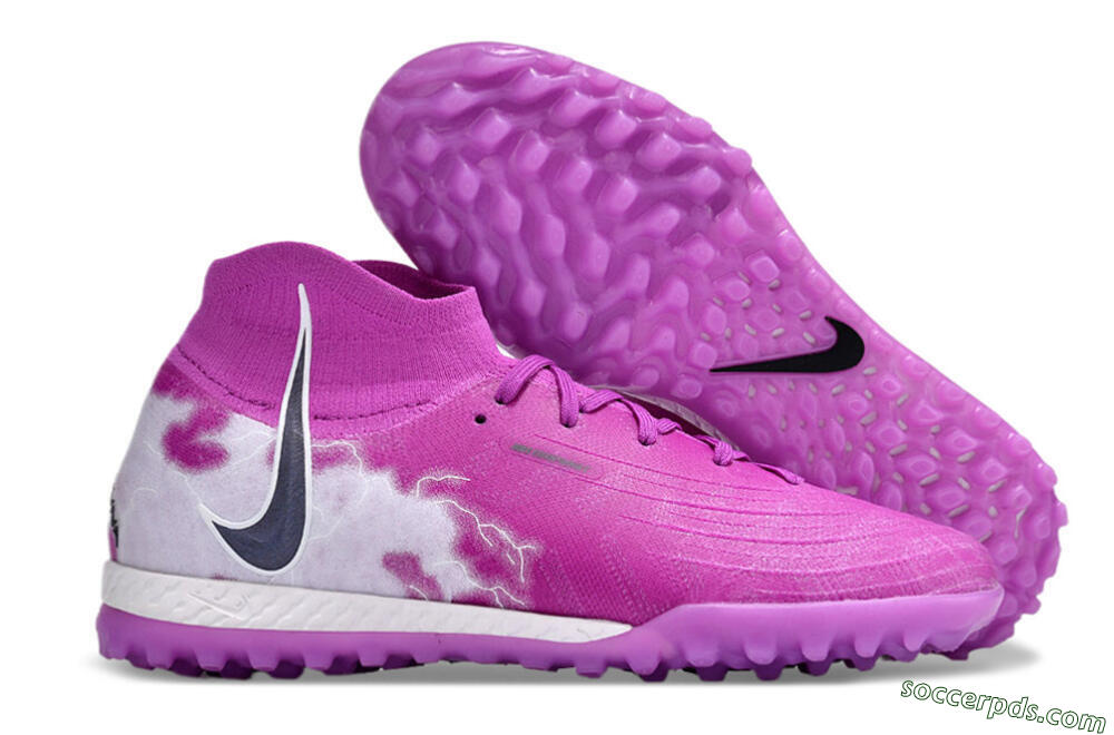 Nike Phantom Luna Elite NU TF High-Tops Football Shoes - Purple/White/Black 1