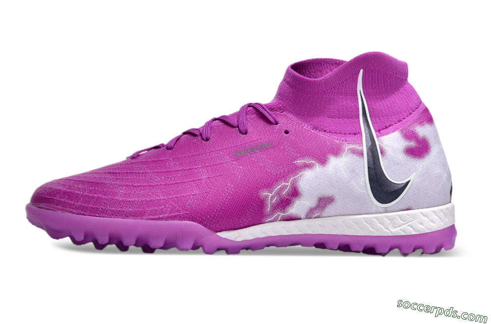 Nike Phantom Luna Elite NU TF High-Tops Football Shoes - Purple/White/Black 2