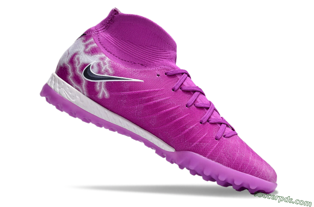 Nike Phantom Luna Elite NU TF High-Tops Football Shoes - Purple/White/Black 4