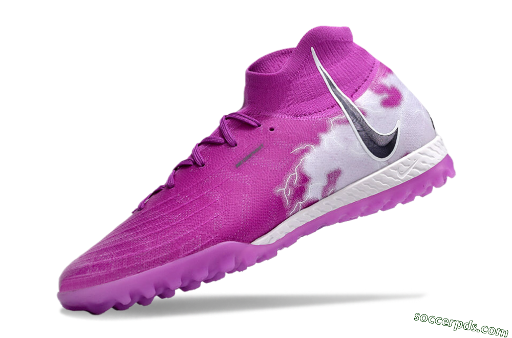 Nike Phantom Luna Elite NU TF High-Tops Football Shoes - Purple/White/Black 5