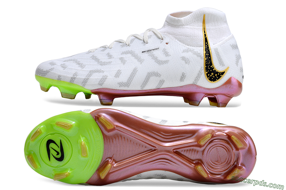 Nike Phantom Luna Elite NU FG High-Tops Football Boots - White/Gold/Black 0