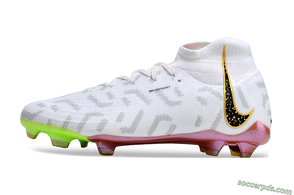 Nike Phantom Luna Elite NU FG High-Tops Football Boots - White/Gold/Black 2
