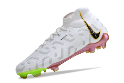 Nike Phantom Luna Elite NU FG High-Tops Football Boots - White/Gold/Black
