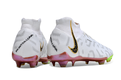 Nike Phantom Luna Elite NU FG High-Tops Football Boots - White/Gold/Black