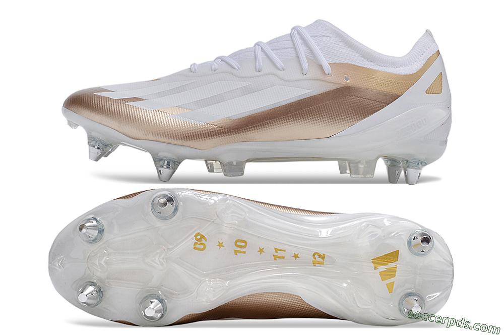 Adidas X Crazyfast.1 SG Low-Tops Football Boots - White/Gold/Silver 0