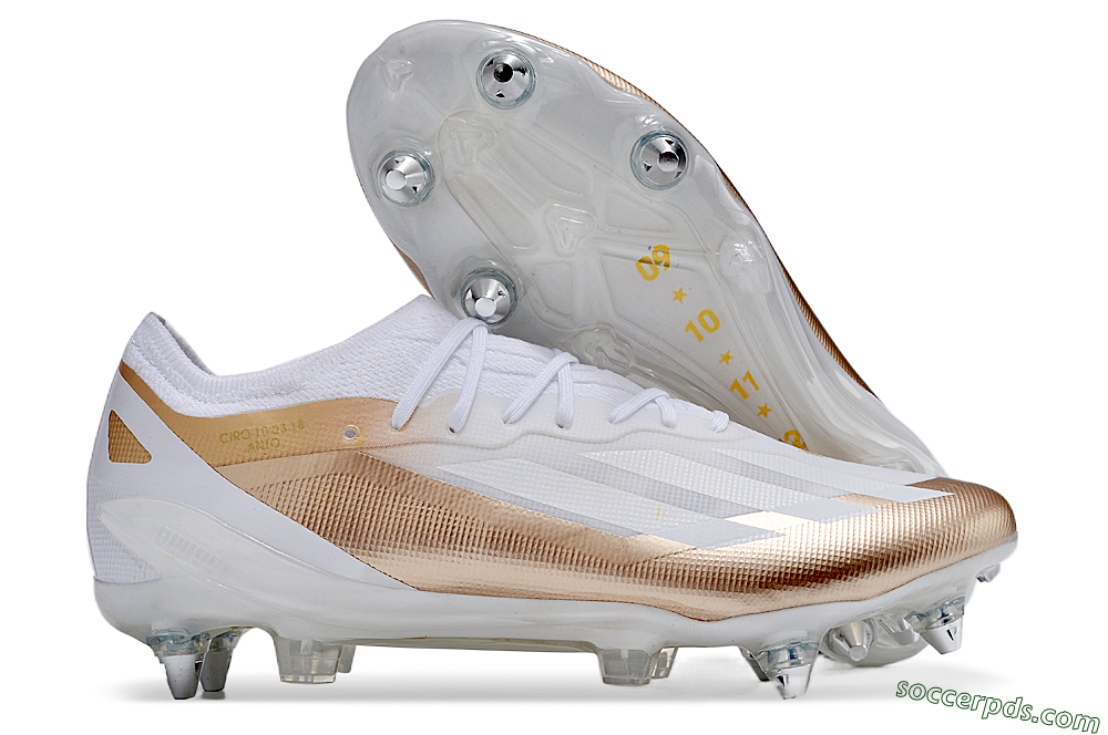 Adidas X Crazyfast.1 SG Low-Tops Football Boots - White/Gold/Silver 1