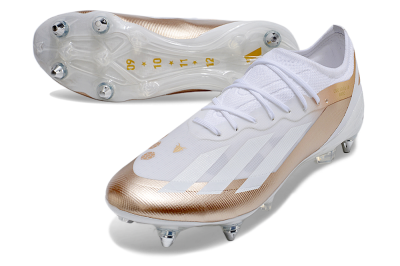 Adidas X Crazyfast.1 SG Low-Tops Football Boots - White/Gold/Silver