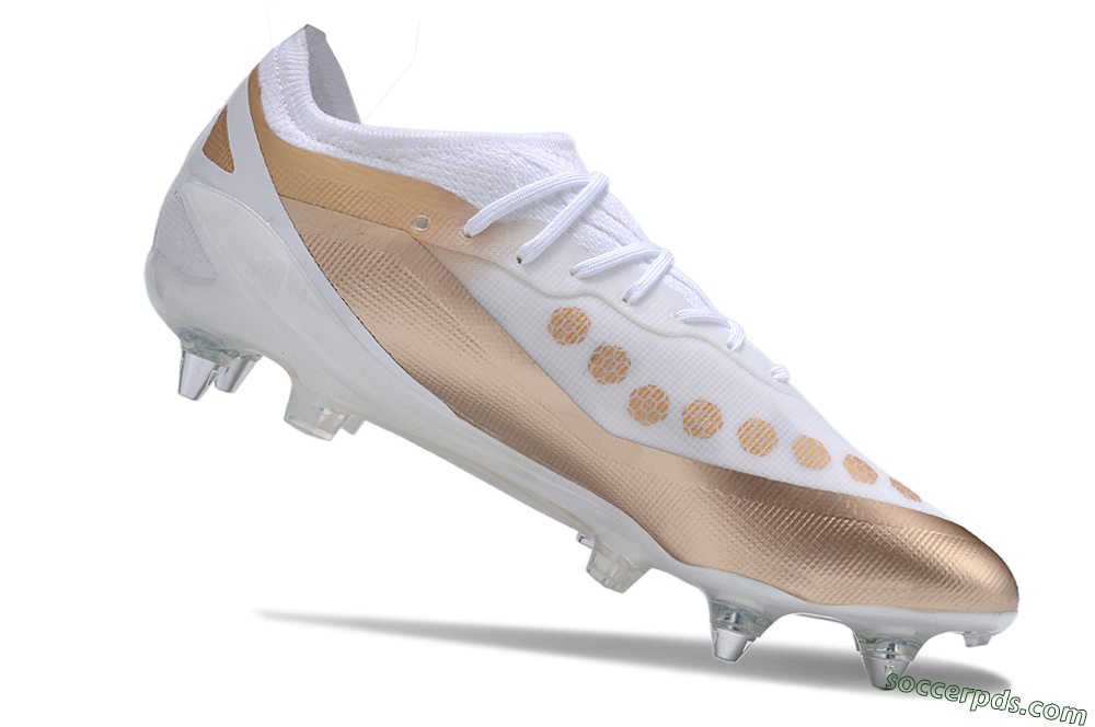 Adidas X Crazyfast.1 SG Low-Tops Football Boots - White/Gold/Silver 4