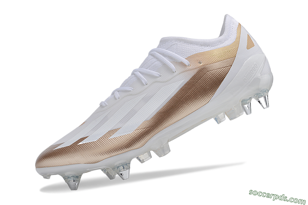 Adidas X Crazyfast.1 SG Low-Tops Football Boots - White/Gold/Silver 5