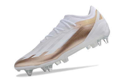 Adidas X Crazyfast.1 SG Low-Tops Football Boots - White/Gold/Silver
