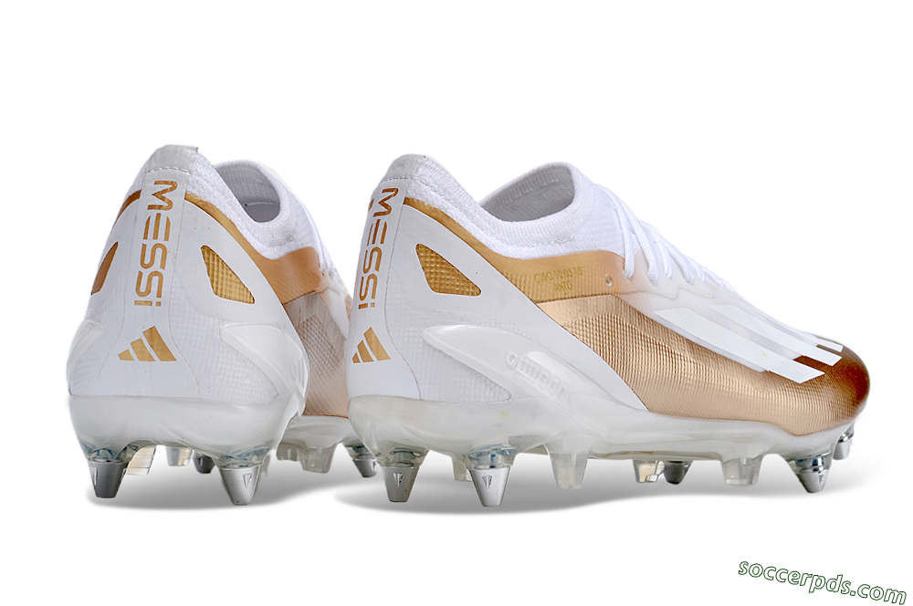 Adidas X Crazyfast.1 SG Low-Tops Football Boots - White/Gold/Silver 6