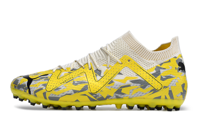 Puma Future Ultimate MG Low-Tops Football Boots - White/Yellow/Black/Grey