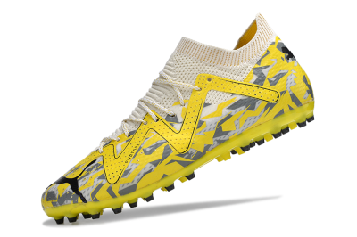 Puma Future Ultimate MG Low-Tops Football Boots - White/Yellow/Black/Grey