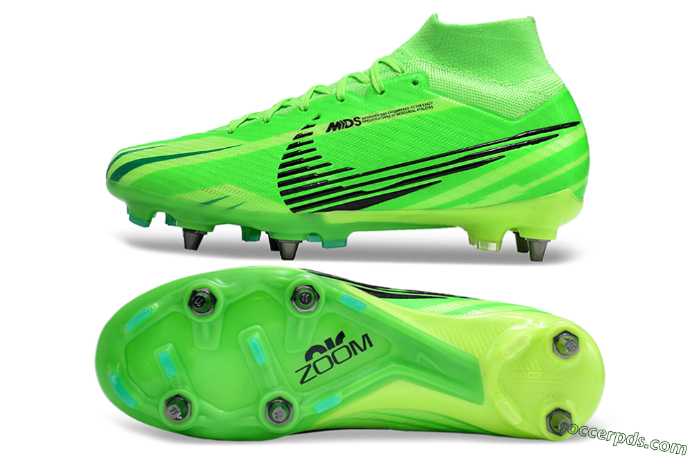 Nike Air Zoom Mercurial Superfly 9 Elite SG High-Tops Football Boots - Green/Black/Yellow 0