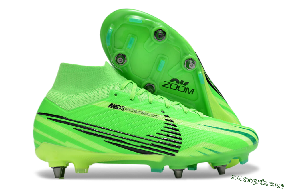 Nike Air Zoom Mercurial Superfly 9 Elite SG High-Tops Football Boots - Green/Black/Yellow 1